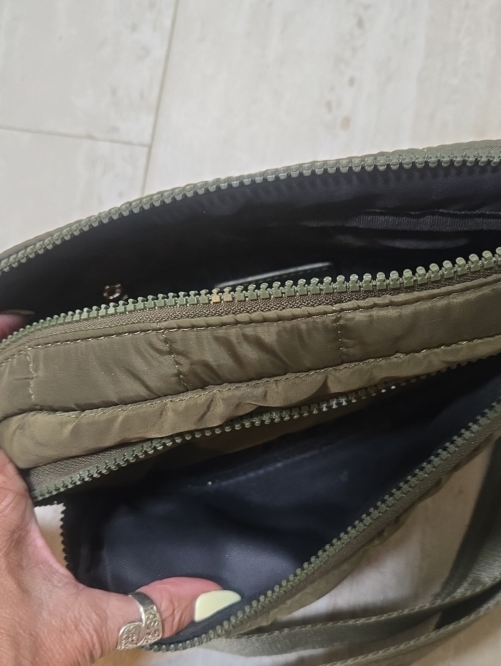 Marc New York Army Green Puffer Crossbody Bag - Picture 10 of 11